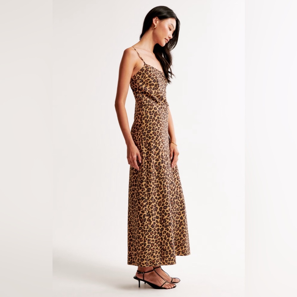 Abercrombie & Fitch leopard Julia slip dress sz L